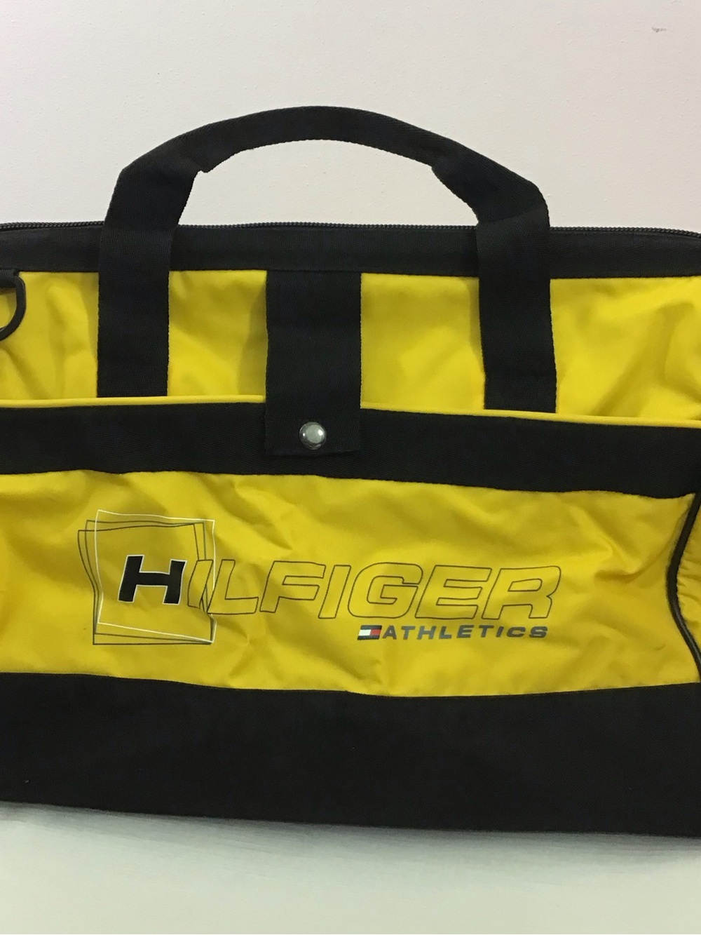 Tommy Hilfiger Yellow and Black Duffel Tote